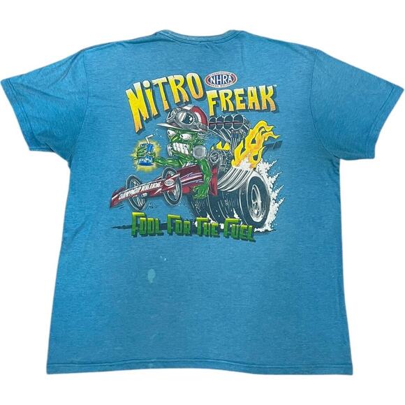 NHRA Nitro Freak Drag Racing Y2K Vintage T-shirt - Picture 1 of 5